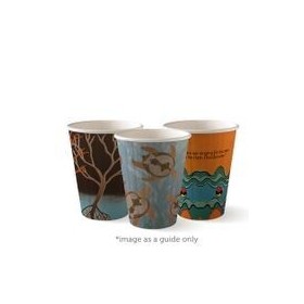 8oz Double Wall Bio Coffee Cup Art Series  1000 pcs