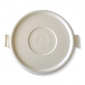 Sugarcane Lids White (203mm) for 24 32 & 40oz Bowl  400 pcs