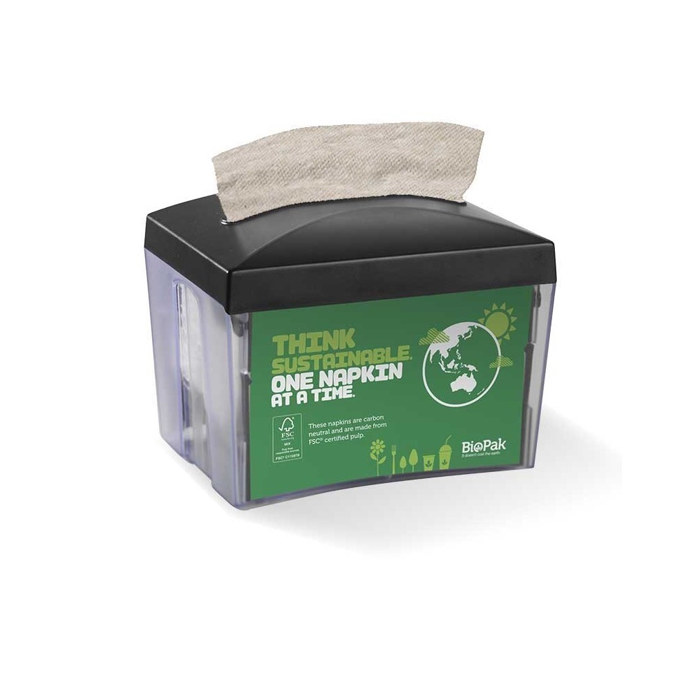 White and Natural Brown Paper Dispenser Napkin for Breakfast or takeaway food