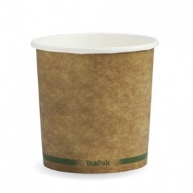 24oz /735ml (115mm) Hot & Cold Use Paper Cup KRAFT Green Bio  500 pcs